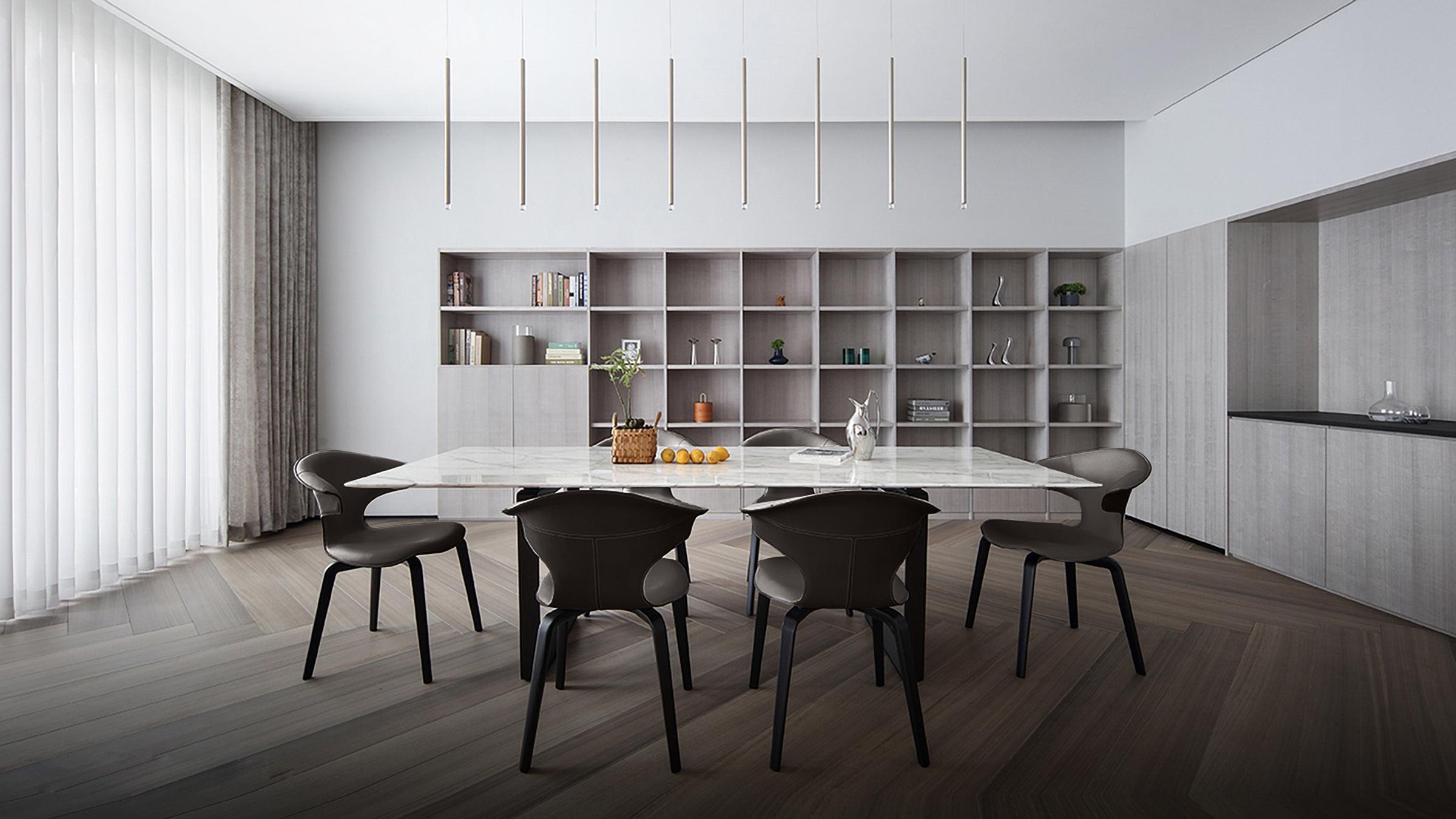 Poltrona Frau Chair Montera Small Armchair in Seppia Leather