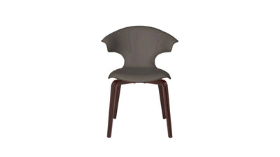 Desktop / Montera Small Armchair in Seppia Leather, designed by Roberto Lazzeroni for Poltrona Frau