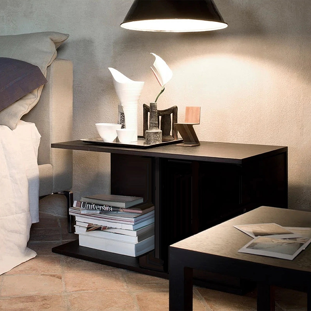 L32 6  Main Table / Mobile / Note Night Bedside Tables designed by Piero Lissoni for Cassina