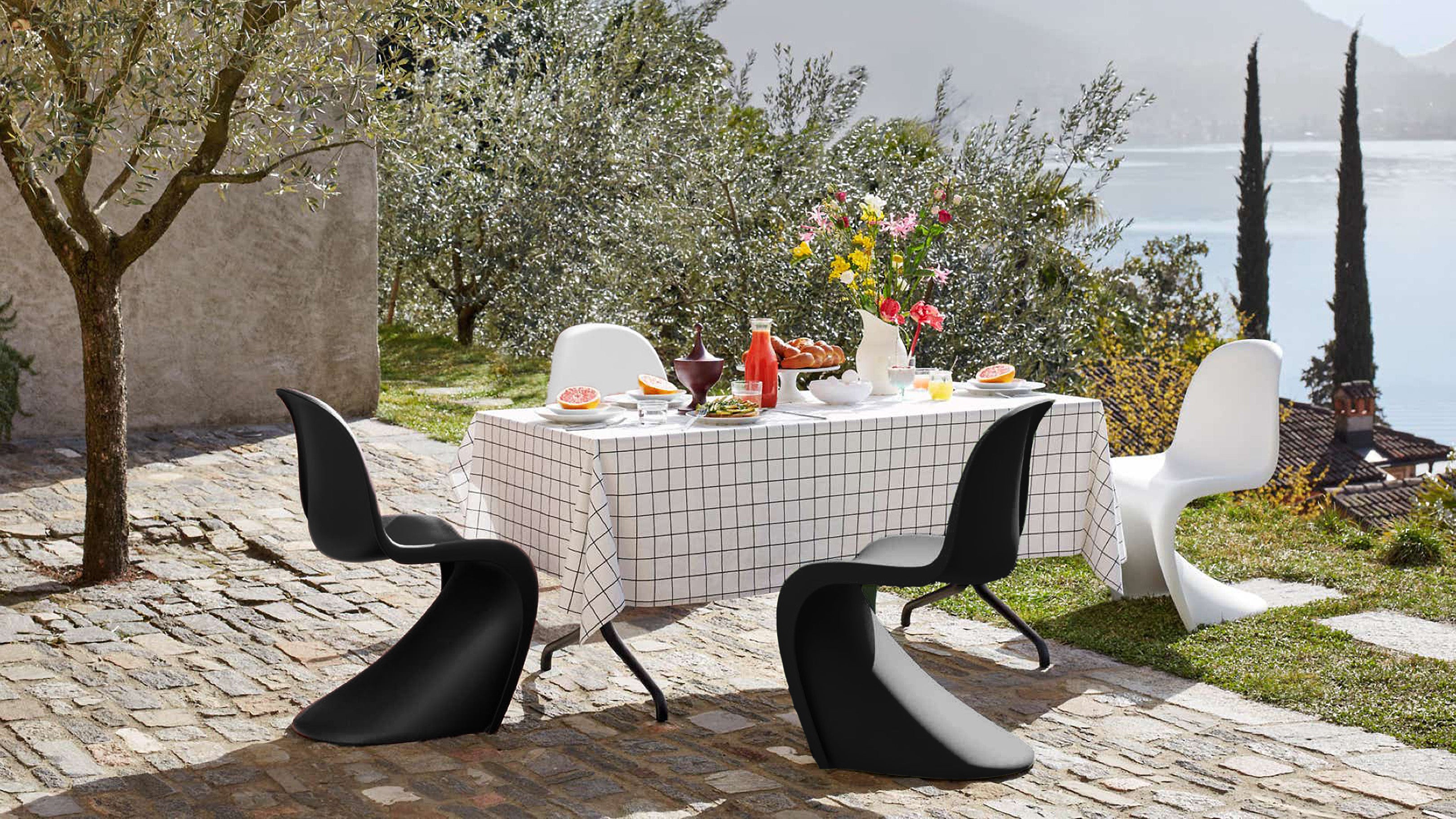 Black / Desktop / Panton Chair, designed by Verner Panton made by Vitra