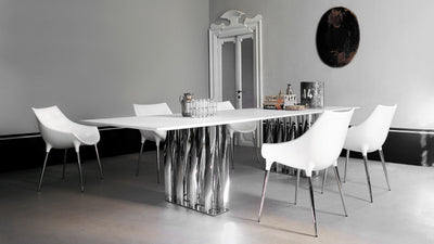 White Fabric - Matt White / Desktop / Passion 248 Chair, designed by Philippe Starck for Cassina