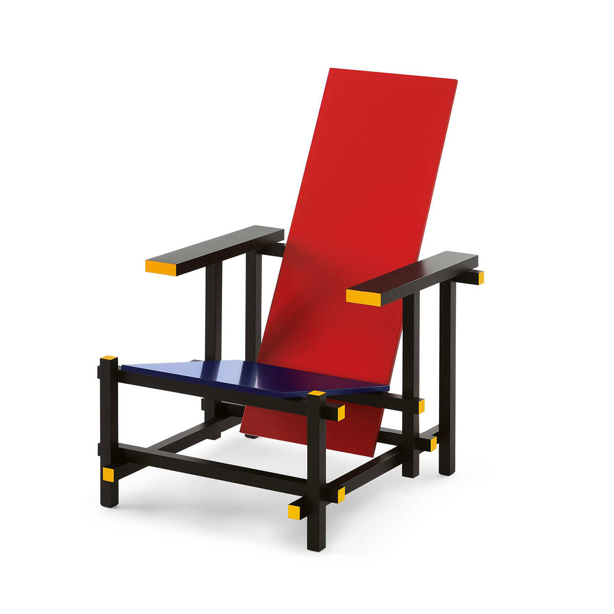 Mobile / Red and Blue Chair, designed by Gerrit T. Rietvelda nd made by Cassina
