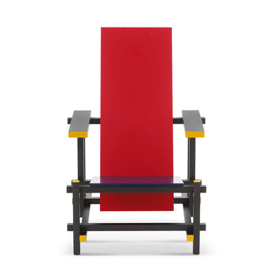 Mobile / Red and Blue Chair, designed by Gerrit T. Rietvelda nd made by Cassina