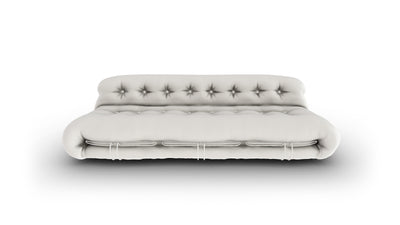Look Bianco Fabric - White Frame / Desktop / BlackMenu / Soriana Sofa, designed by Afra and Tobia Scarpa made by Cassina