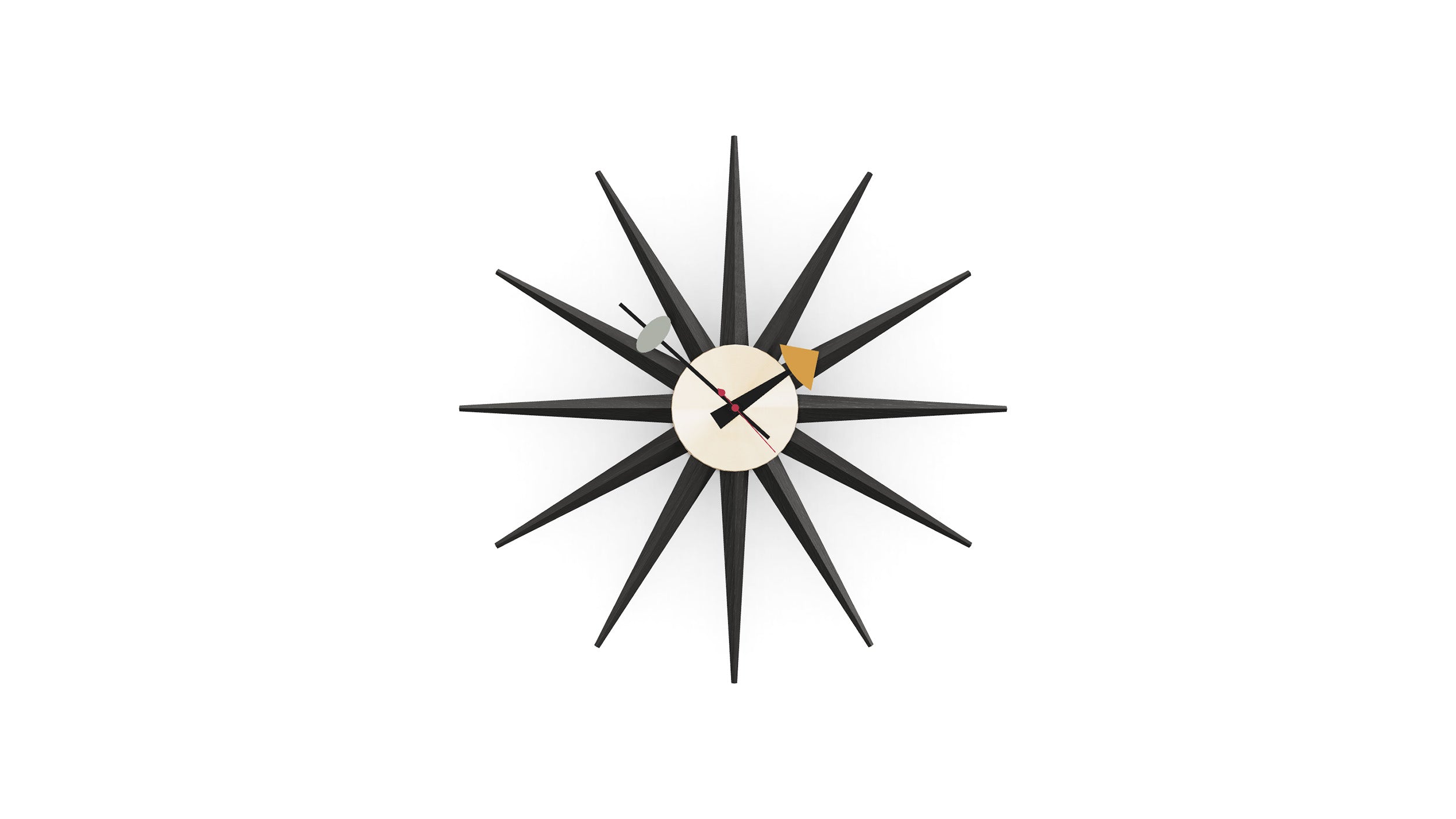 Black Brass / Desktop / Sunburst Clock, designed by George Nelson for Vitra