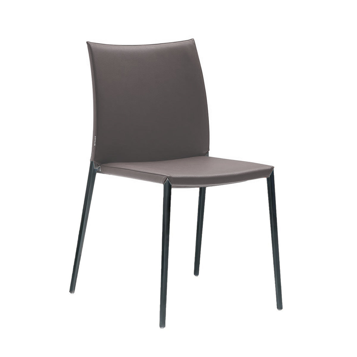 Grey Leather 0312 / Mobile / Talia Stacking Chair, designed by Roberto Barbieri for Zanotta