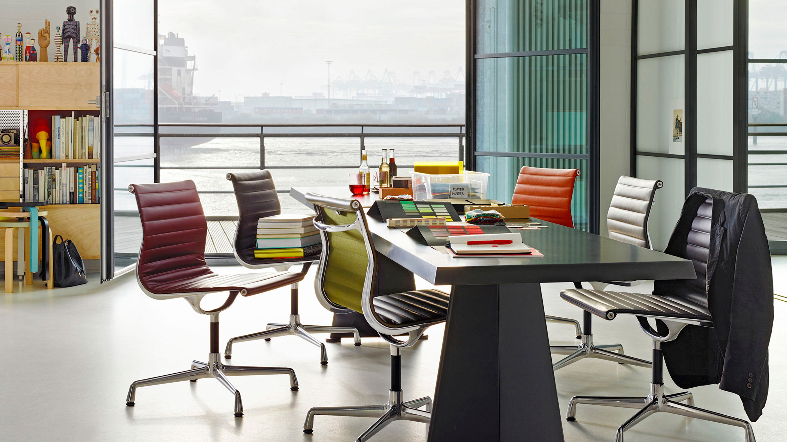 Desktop / Trapeze Table, designed by Jean Prouve made by Vitra