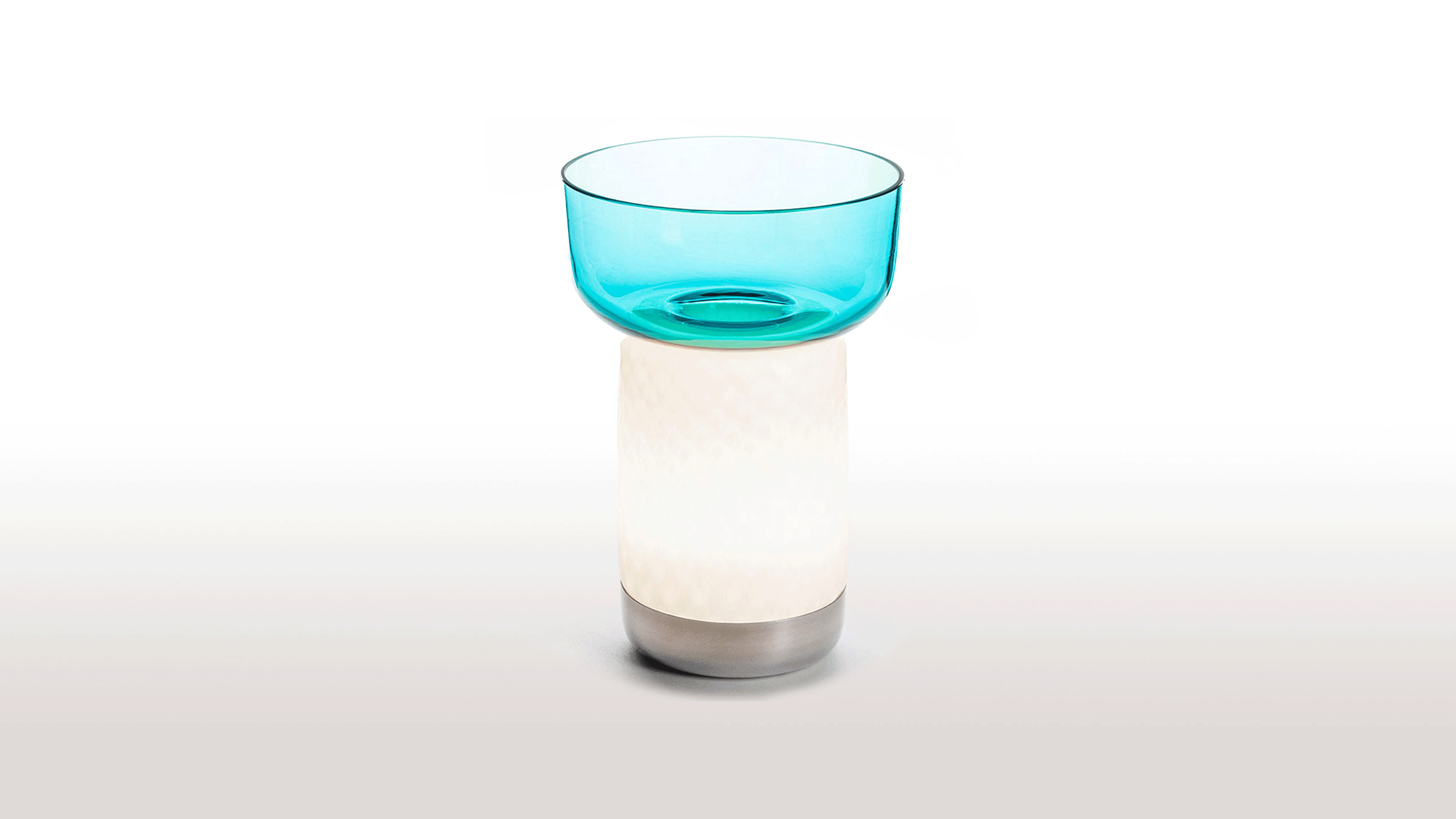 Red / Desktop / Artemide Bonta Lamp + Bowl, designed by Attila Veress and Davide Oldani