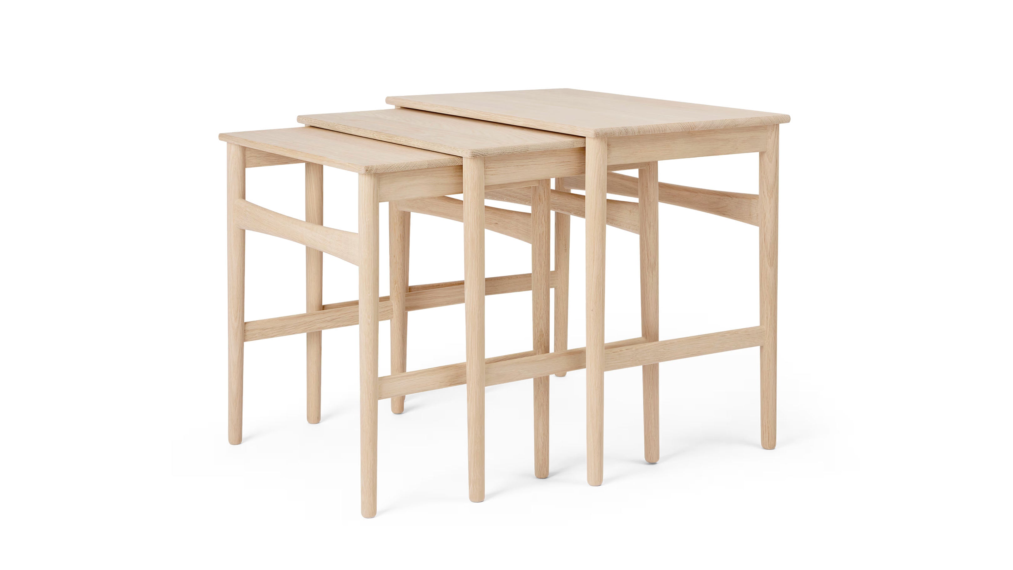Oak Soap / Desktop / CH004 Nesting Tables, designed by Hans J. Wegner for Carl Hansen