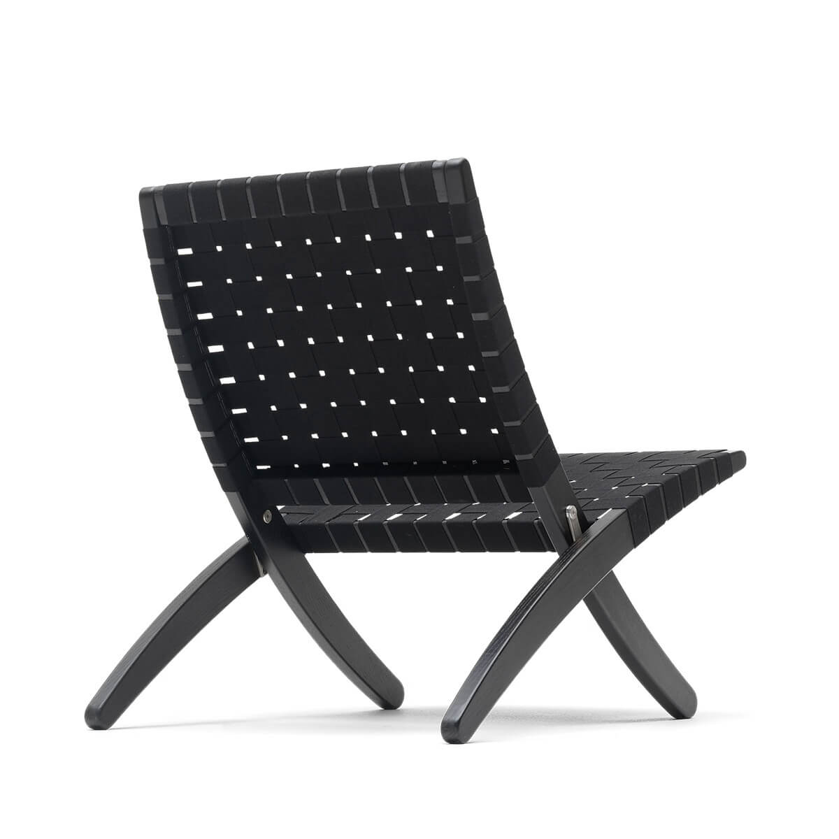 Oak Painted Black - Black Webbing / Mobile / MG501 Cuba Chair, designed by Morten Gottler for Carl Hansen