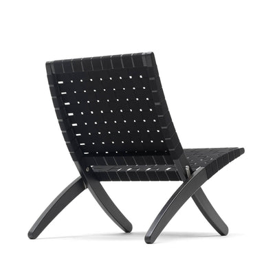 Oak Painted Black - Black Webbing / Mobile / MG501 Cuba Chair, designed by Morten Gottler for Carl Hansen