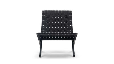 Oak Painted Black - Black Webbing / Desktop / MG501 Cuba Chair, designed by Morten Gottler for Carl Hansen