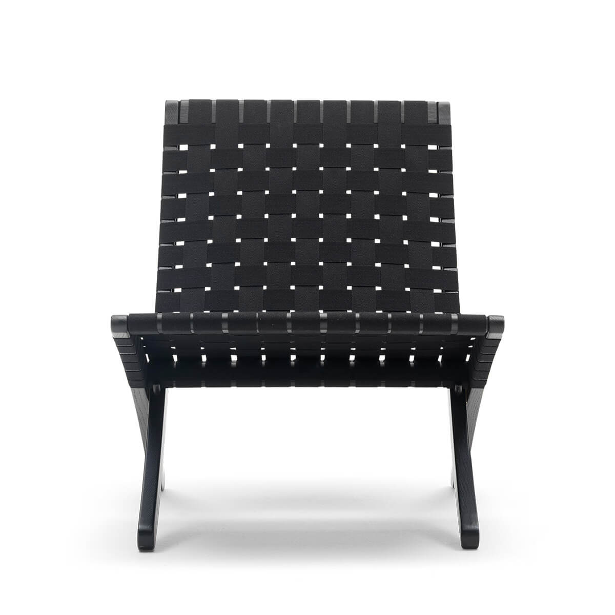 Oak Painted Black - Black Webbing / Mobile / MG501 Cuba Chair, designed by Morten Gottler for Carl Hansen