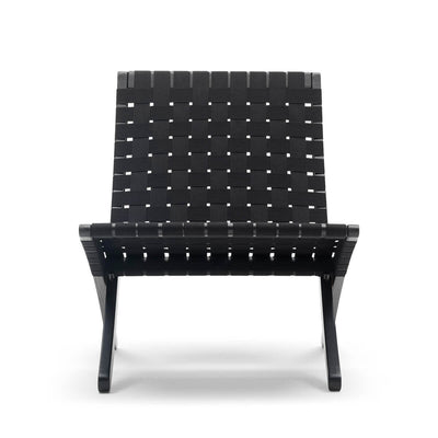 Oak Painted Black - Black Webbing / Mobile / MG501 Cuba Chair, designed by Morten Gottler for Carl Hansen