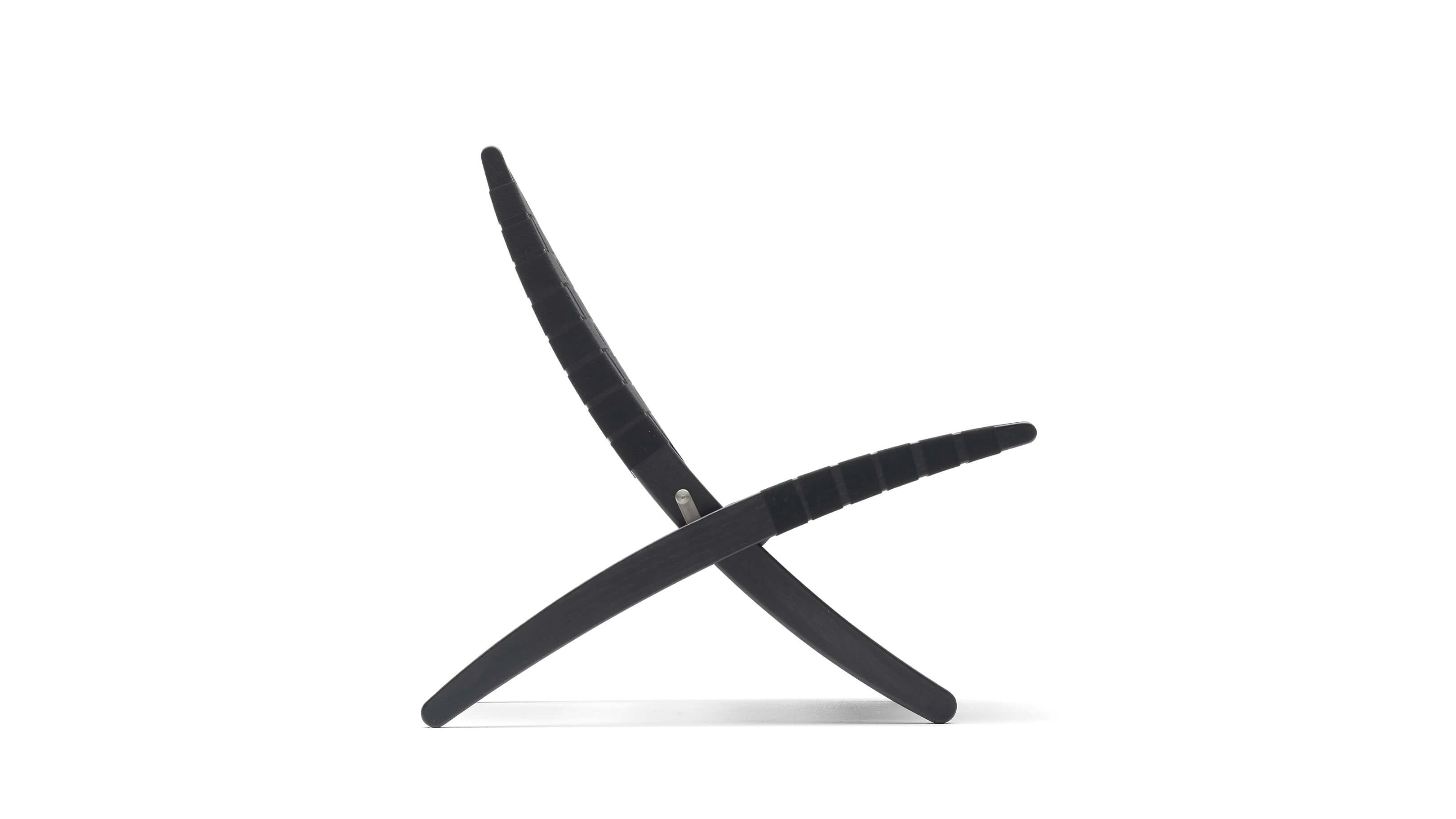 Oak Painted Black - Black Webbing / Desktop / MG501 Cuba Chair, designed by Morten Gottler for Carl Hansen