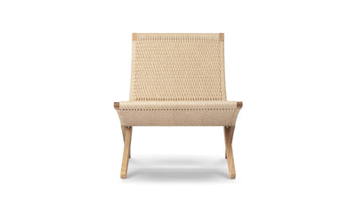 Oak Oil -Natural Paper Cord / Desktop / MG501 Cuba Chair, designed by Morten Gottler for Carl Hansen