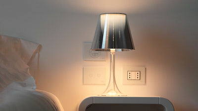 Silver / Desktop / BlackMenu / Miss K Table Lamp, designed by Philippe Starck made by Flos