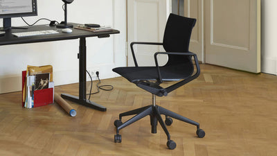 Desktop / Physix Office Chair in Deep Black, designed by Alberto Meda for Vitra