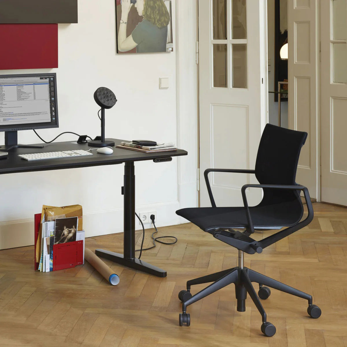 Mobile / Physix Office Chair in Deep Black, designed by Alberto Meda for Vitra