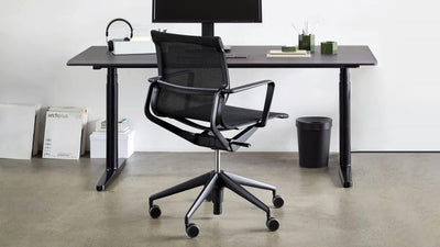 Desktop / Physix Office Chair in Deep Black, designed by Alberto Meda for Vitra