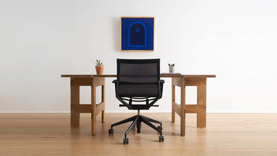 Desktop / Physix Office Chair in Deep Black, designed by Alberto Meda for Vitra