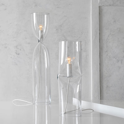 Small - Clear / Desktop / Press Floor Lamp, designed by Nendo