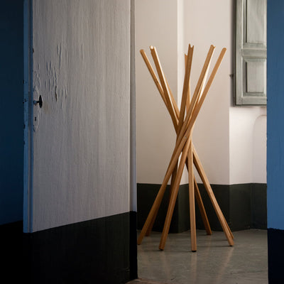 Natural Oak / Mobile / Sciangai Folding Coat Rack, designed by De Pas, D’Urbino, and Lomazzi for Zanotta