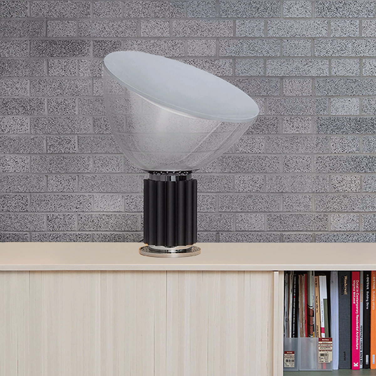 Bronze / Mobile / Taccia Table Lamp, designed by Achille Castiglioni and Pier Giacomo Castiglioni made by Flos