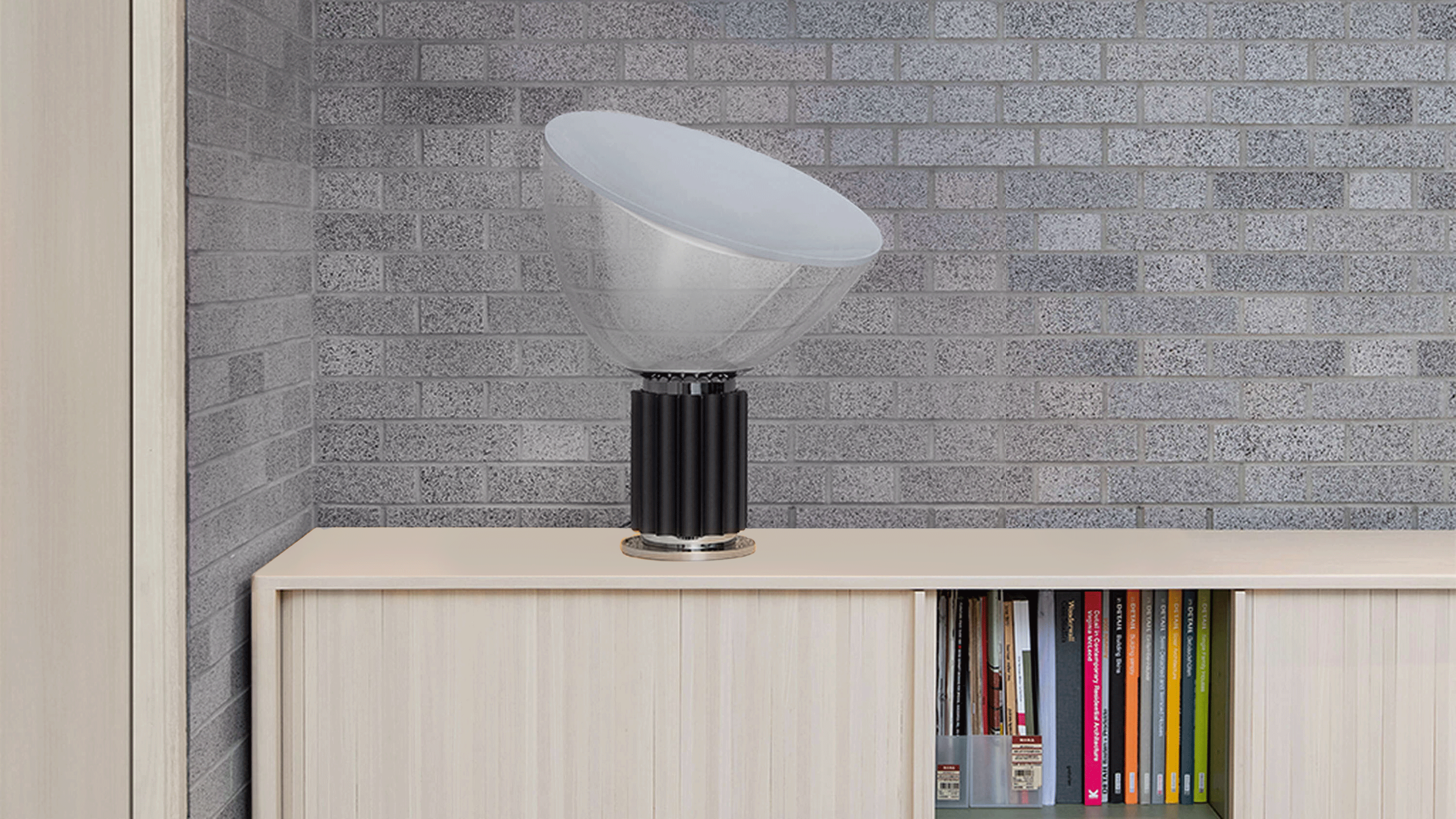 Bronze / Desktop / Taccia Table Lamp, designed by Achille Castiglioni and Pier Giacomo Castiglioni made by Flos