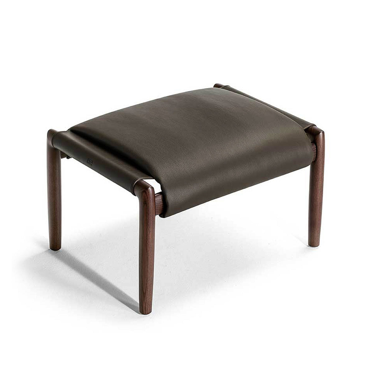 Mobile / Times Lounge Ottoman in Soul Dusty Leather, made by Poltrona Frau