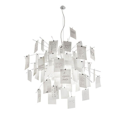 Mobile / WhiteMenu / Zettel'z 5 Chandelier, designed by Ingo Maurer