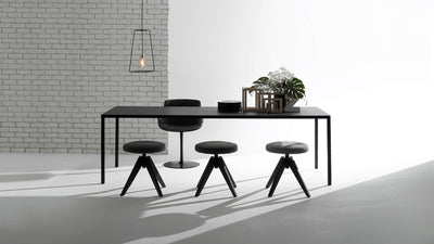 Black / 100x240 / Desktop / BlackMenu / Tense Table designed by Piergiorgio Cazzaniga