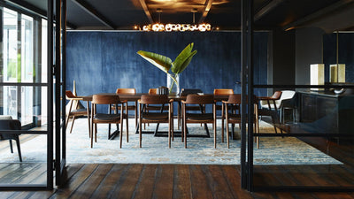 Walnut - Black Leather / Desktop / BlackMenu / Hiroshima Armchair, designed by Naoto Fukasawa made by Maruni