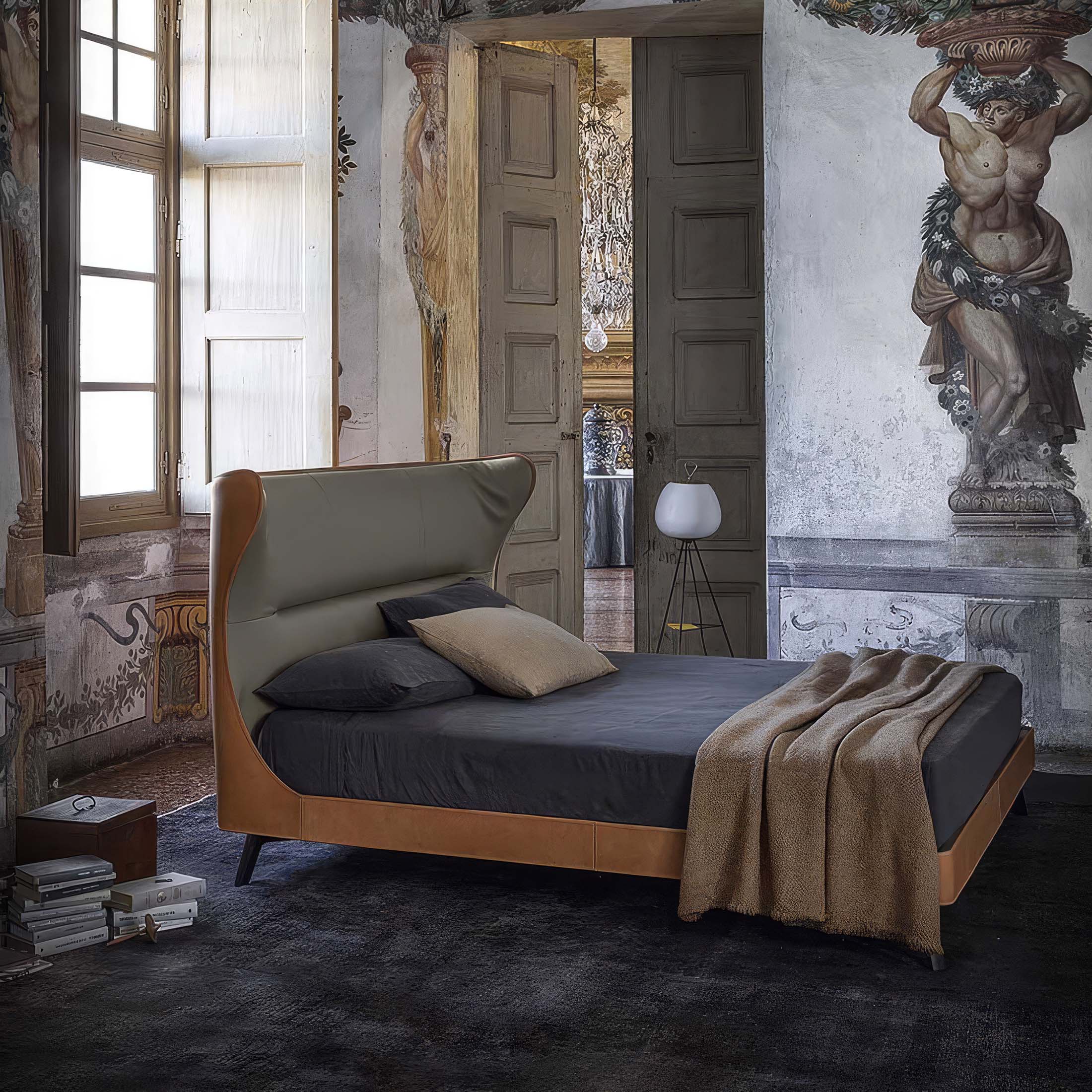 Mobile / Mamy Blue Bed, designed by Roberto Lazzeroni for Poltrona Frau