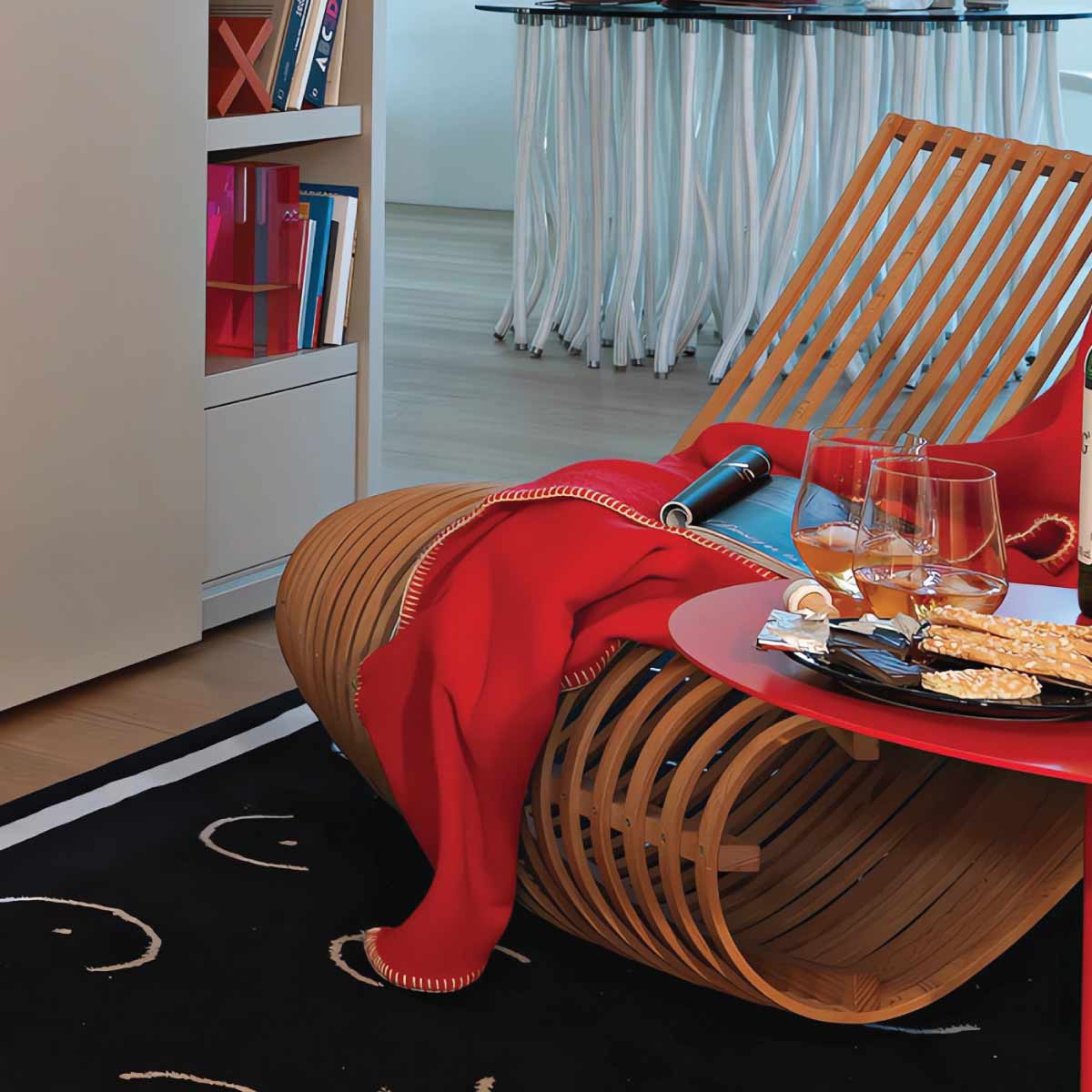Mobile / WhiteMenu / Wooden-Chair, designed by Marc-Newson, made by Cappellini