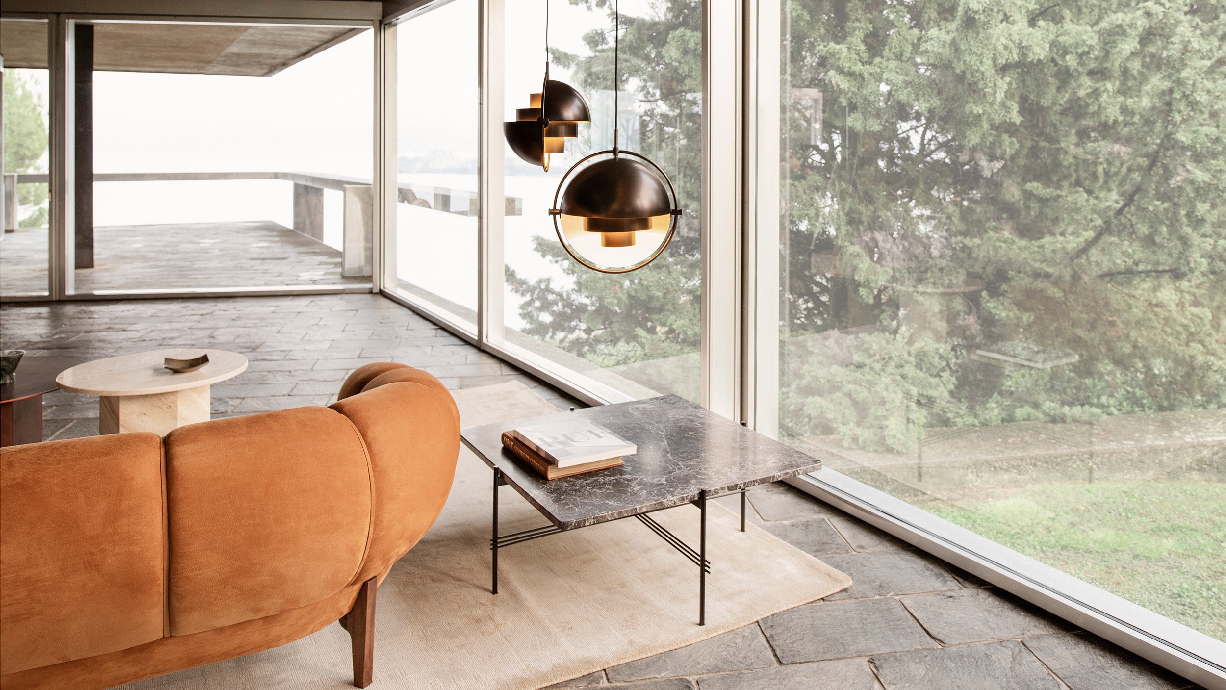 Brass - Black Semi Matt / Desktop / Multi-Lite Pendant, designed by  Louis Weisdorf for Gubi