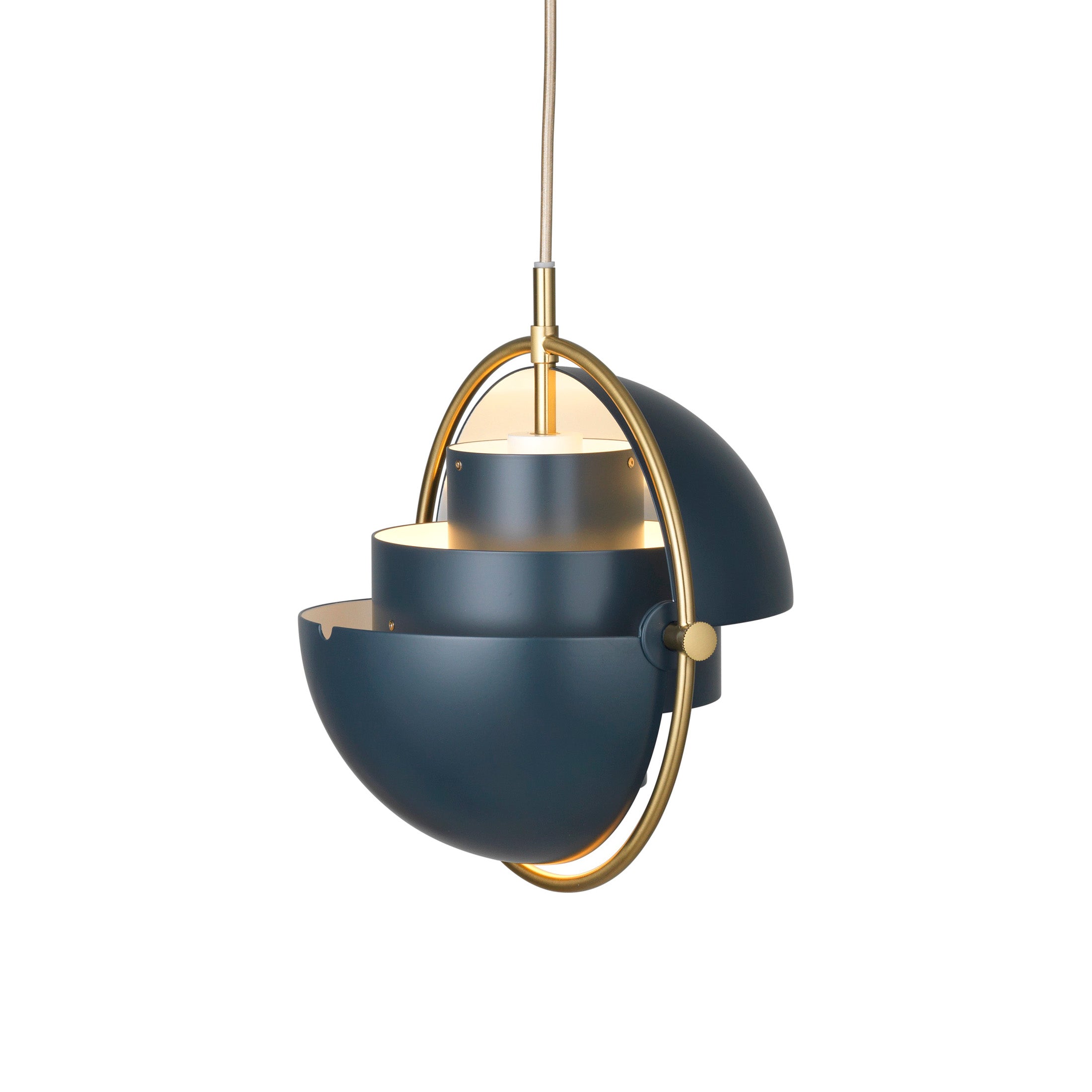 Brass - Black Semi Matt / Mobile / Multi-Lite Pendant, designed by  Louis Weisdorf for Gubi