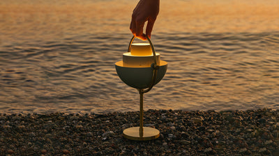 Brass - Shiny Brass / Desktop / Multi-Lite Portable Lamp, designed by Louis Weisdorf for Gubi