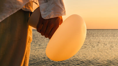 Mellow Yellow / Desktop / Obello Portable Lamp, designed by Mathieu Matégot for Gubi