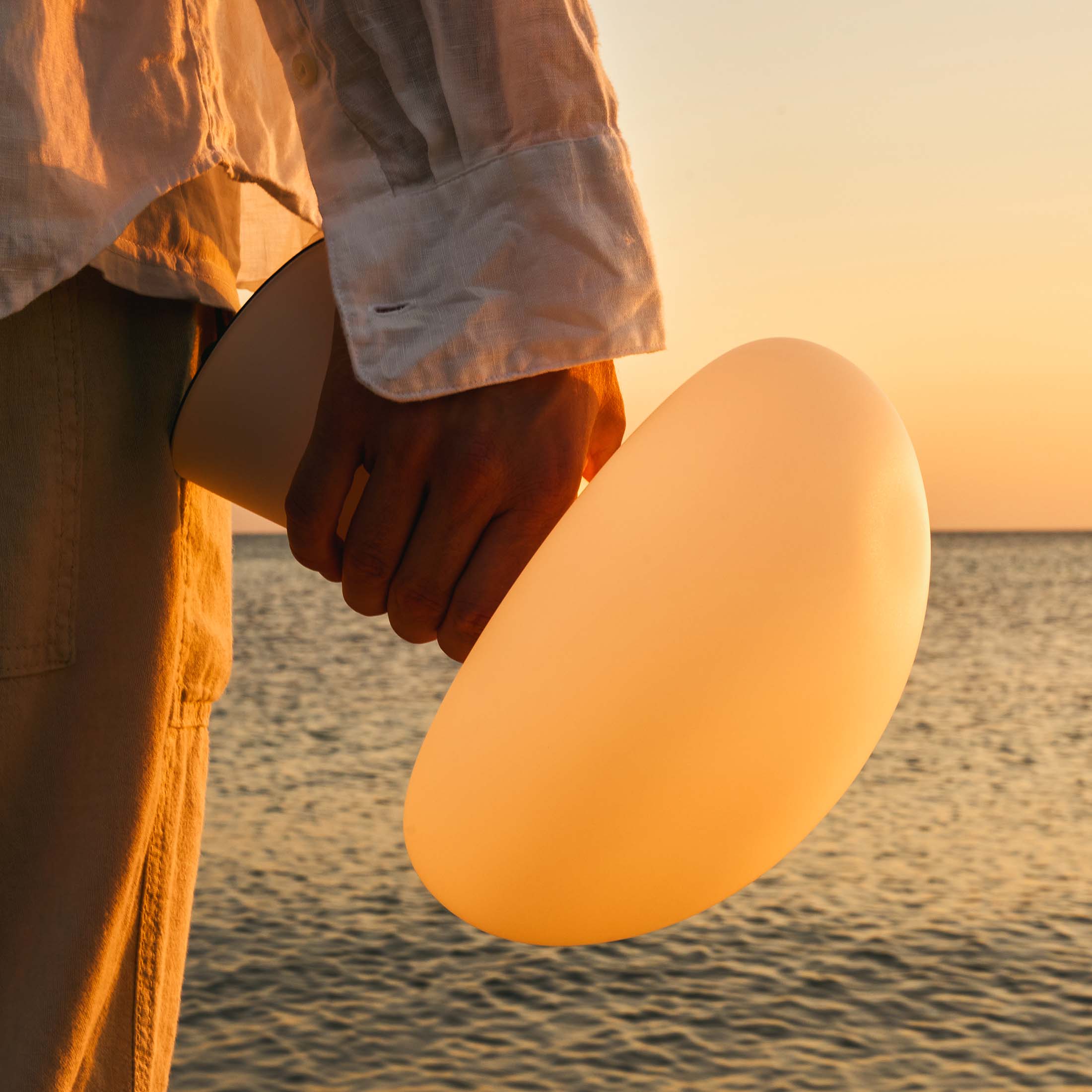 Mellow Yellow / Mobile / Obello Portable Lamp, designed by Mathieu Matégot for Gubi