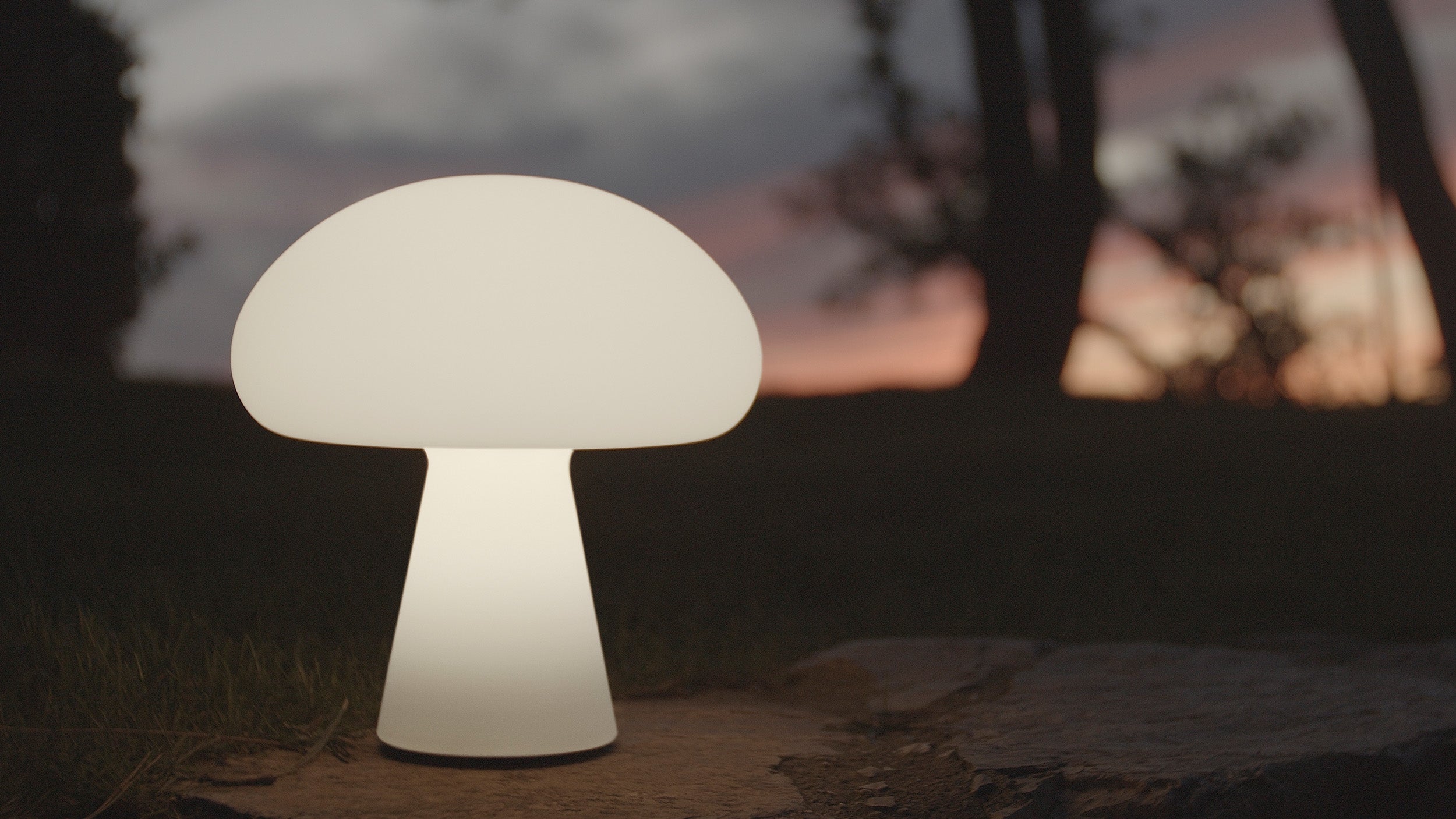 Pearl White / Desktop / Obello Portable Lamp, designed by Mathieu Matégot for Gubi