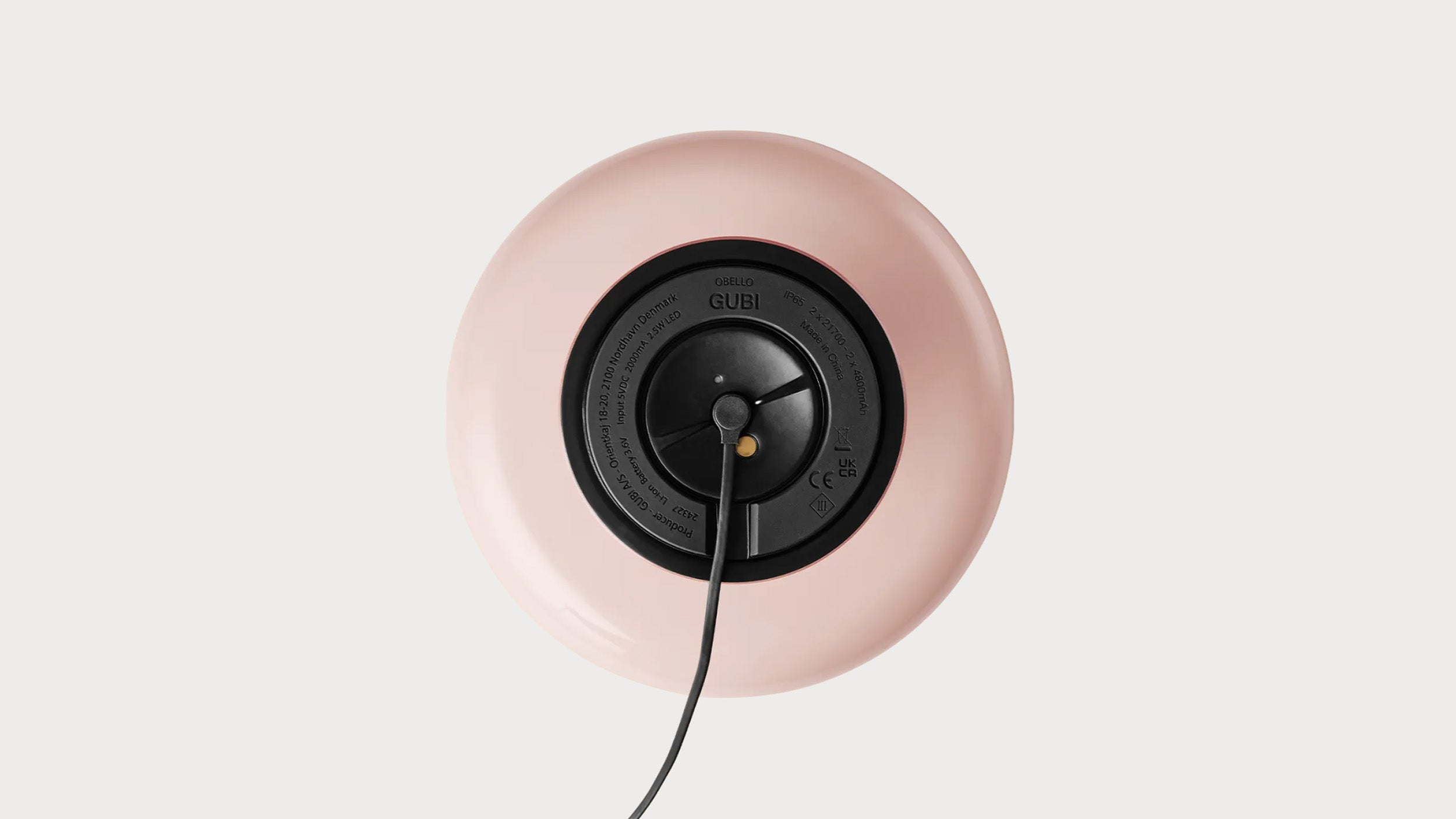 Powder Pink / Desktop / Obello Portable Lamp, designed by Mathieu Matégot for Gubi