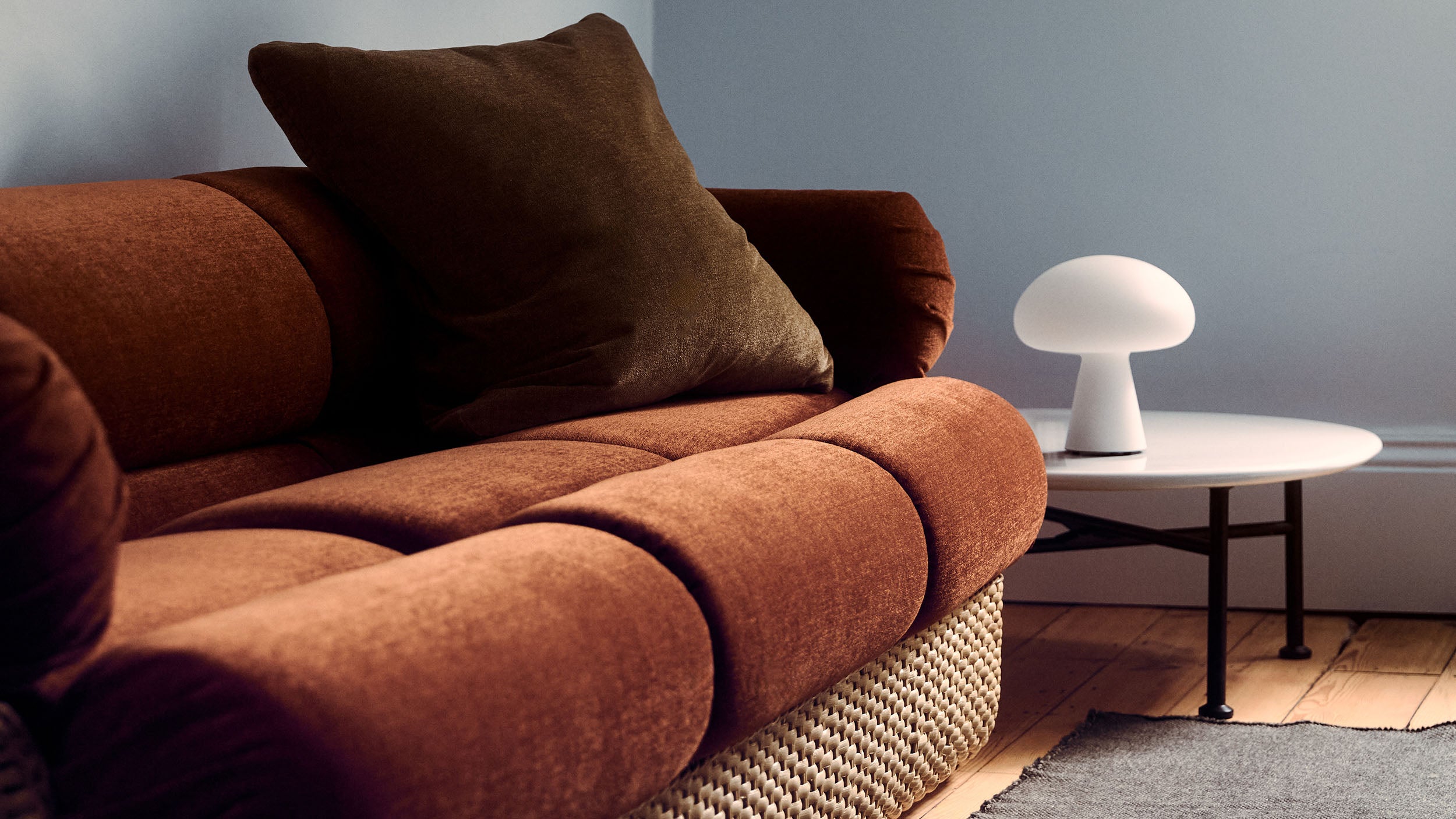 Frosted Glass / Desktop / Obello Portable Lamp, designed by Mathieu Matégot for Gubi