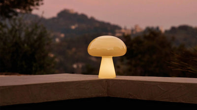 Mellow Yellow / Desktop / Obello Portable Lamp, designed by Mathieu Matégot for Gubi