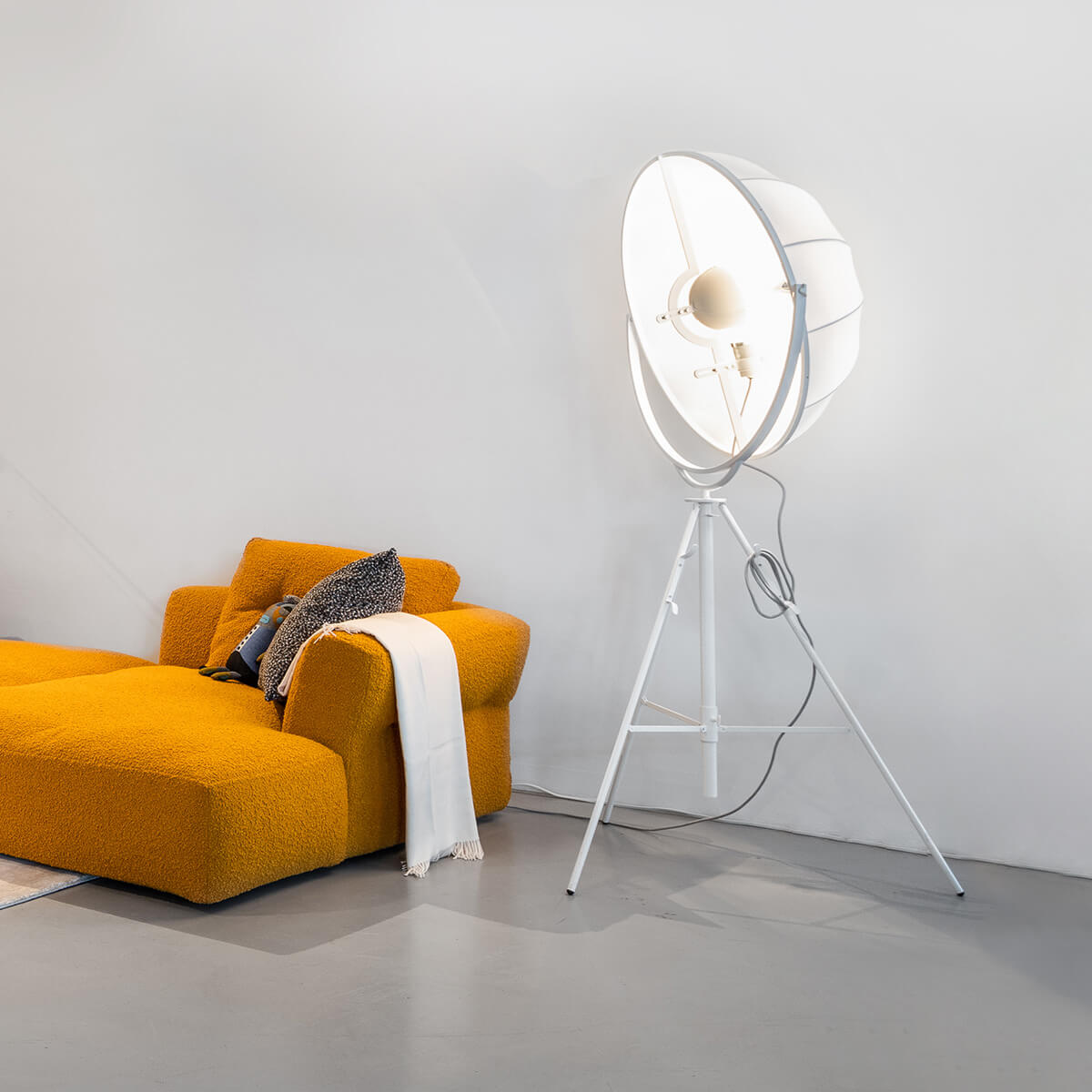 White / Mobile / BlackMenu / Fortuny Floor Lamp, designed by Mariano Fortuny