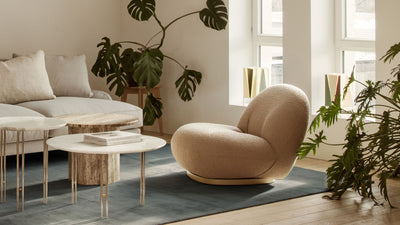 Desktop / Pacha Lounge Chair, designed by Pierre Paulin and made by Gubi