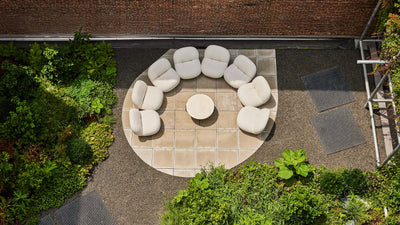Desktop / Pacha Lounge Chair, designed by Pierre Paulin and made by Gubi