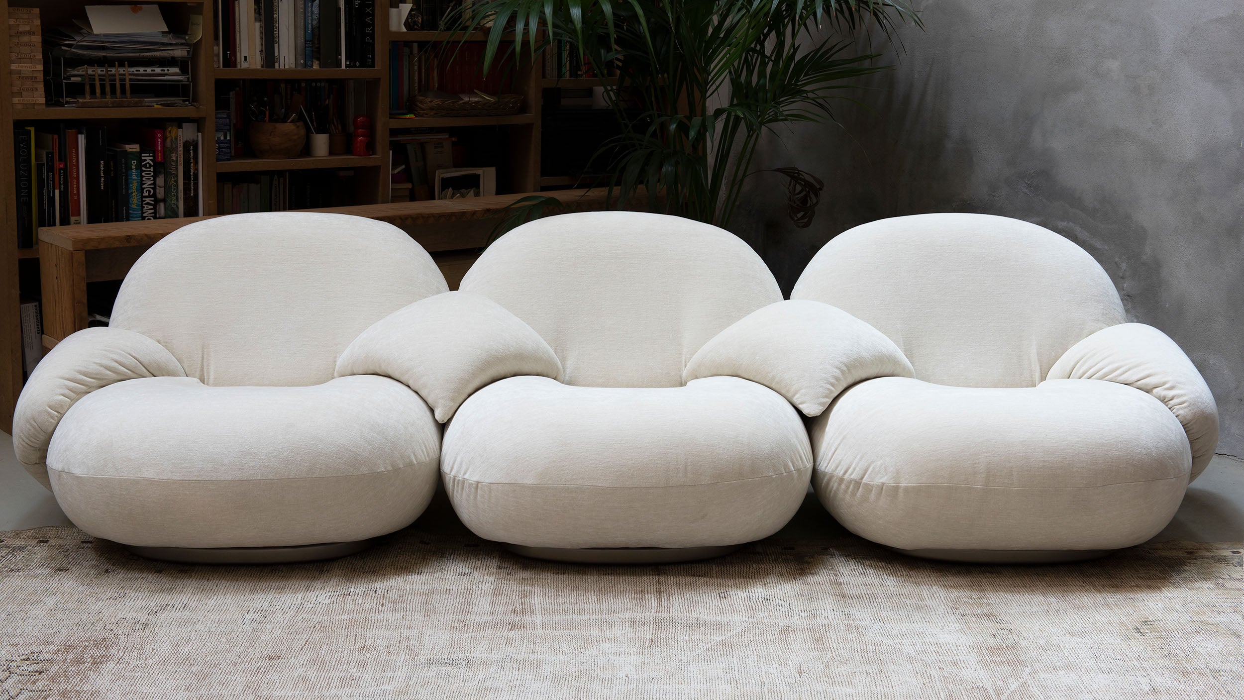 Desktop / Pacha Sofa, designed by Pierre Paulin and made by Gubi