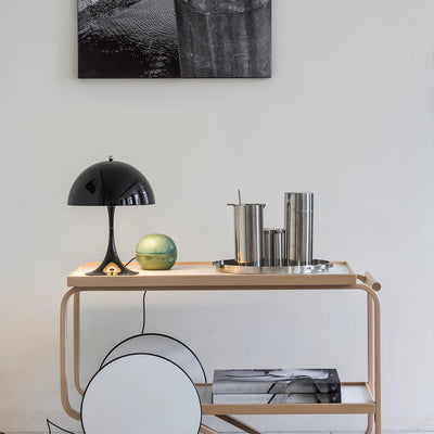 Black / Mobile / Panthella 250 Portable Table Lamp, designed by Verner Panton and made by Louis Poulsen