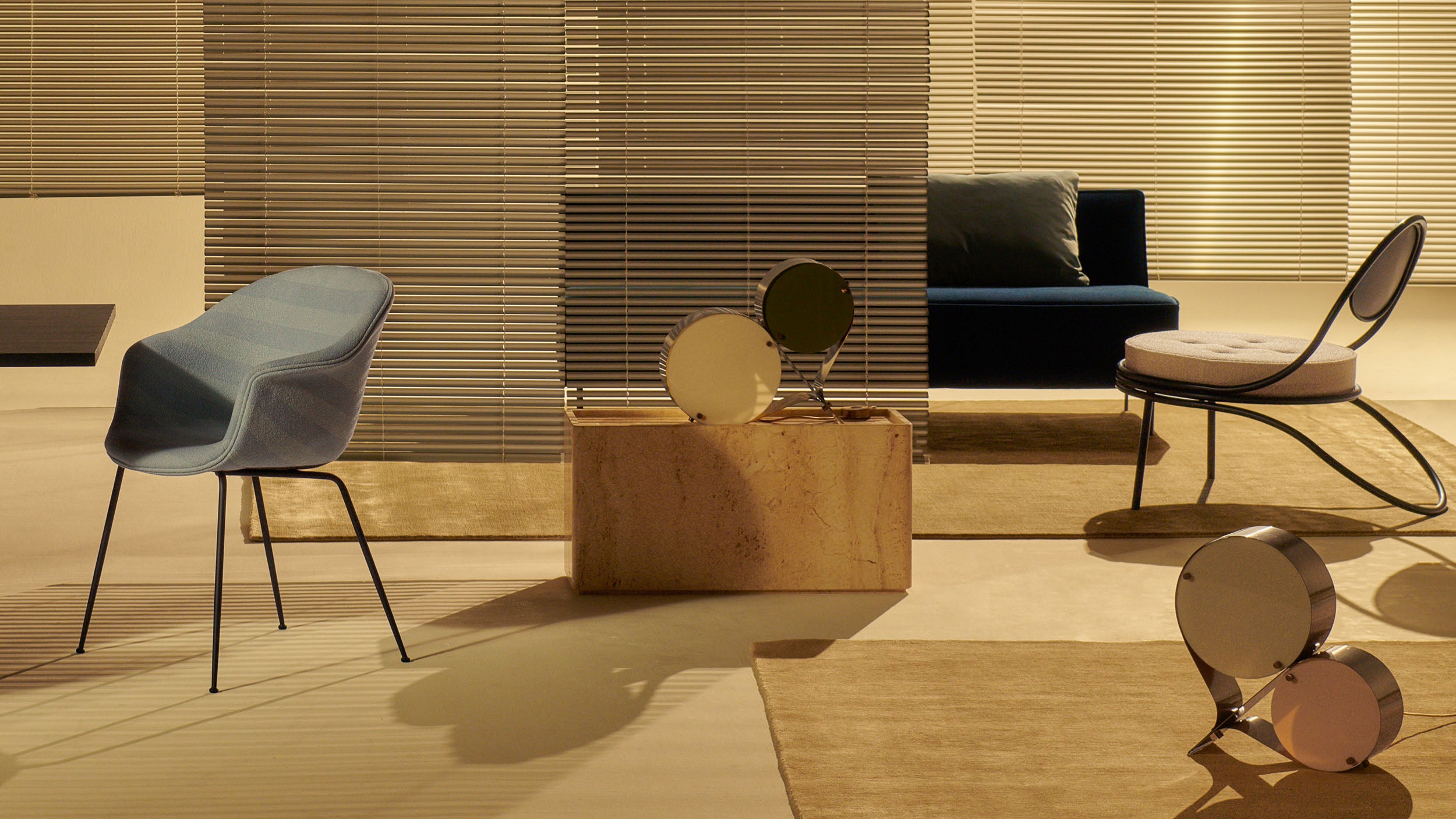 Desktop / Pietra Side Table, designed by GamFratesi and made by Gubi